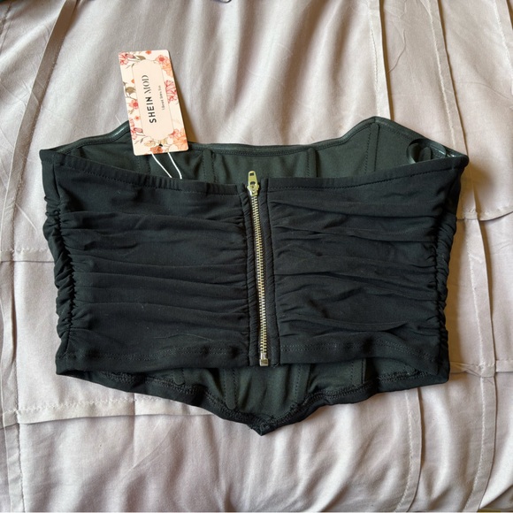 Shein Bandana Hem Black Tube Top - Picture 4 of 5